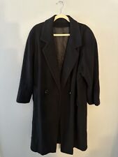 Trench coat longo vintage Regency Cashmere Saks Fifth Avenue preto feminino tamanho 12 comprar usado  Enviando para Brazil