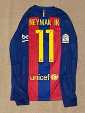 Camiseta deportiva de fútbol Barcelona Home 2016 2017 Nike S # 11 Neymar Jr manga larga, usado segunda mano  Embacar hacia Mexico
