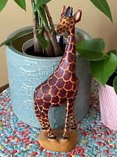Wood carved giraffe for sale  Winsted