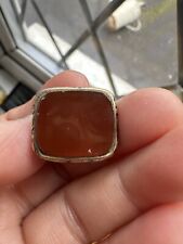 Antique Gilt Metal Rolled Gold Embossed Carnelian Seal Fob Pendant for sale  Shipping to South Africa