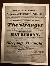 Georgian playbill flyer for sale  Shipping to Ireland