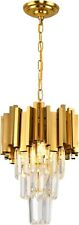 Luminárias pendentes de ouro - 3 luzes moderno pequeno lustre de cristal, comprar usado  Enviando para Brazil