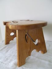 Oak Wood Stool Bench Footrest Violin Shape & Music Notes 1997 Unique for sale  Shipping to South Africa