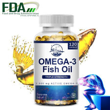 Usado, Aceite de pescado Omega 3 2500 mg - 120 cápsulas de alta resistencia - DHA 1200 mg y EPA 1300 mg segunda mano  Embacar hacia Argentina