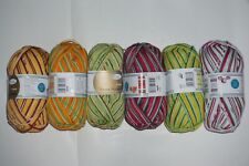6 x100 g. sock Wool/Garter Wool Rellana Cotton Fleet Sock Cheeky Fruity! til salg  Sendes til Denmark