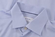 NWOT Eton Size US 41 16 Contemporary Dress Shirt Blue Yellow Signature Twill New for sale  Shipping to South Africa