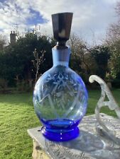 blue bohemian glass decanter for sale  LITTLEHAMPTON