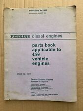 Perkins parts book for sale  SHERBORNE