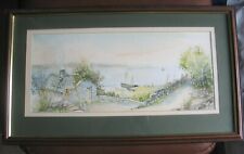 Framed watercolour painting "Fisherman's View" by John H Instance 1990 for sale  HULL