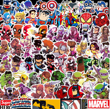 Used, 100pcs Superhero Stickers Batman Spiderman Superman Hulk Kids Avengers Children for sale  Shipping to South Africa