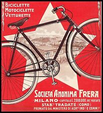 Pubblicita 1909 bicicletta usato  Biella