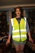 Large Neon Green Yellow Reflective Safety Vest  for sale  La Follette
