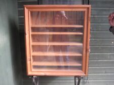 pine wall display cabinet for sale  THATCHAM
