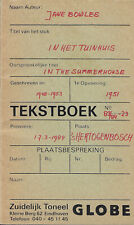 In Het Tuinhuis [Jane Bowles’ Play: In the Summerhouse, Dutch Translation] tweedehands  verschepen naar Netherlands