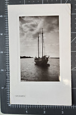 Used, Vintage B&W RPPC Postcard Anchored Sailing Ship for sale  Shipping to South Africa