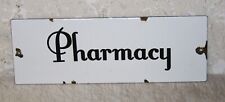 Porcelain pharmacy sign for sale  Waynesville