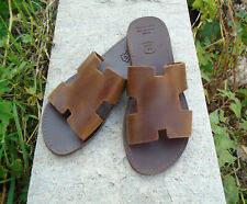 Sandálias masculinas de couro grego feitas à mão comprar usado  Enviando para Brazil