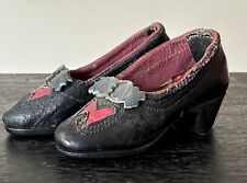 Sapatos de boneca miniatura pequenos vintage década de 1940 couro vermelho azul marinho dois tons comprar usado  Enviando para Brazil