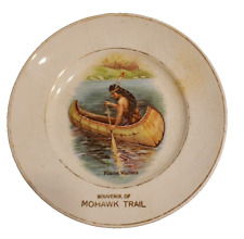 Used, Vintage Harker Pottery Souvenir Plate Placid Waters Indian in Canoe for sale  Shipping to South Africa