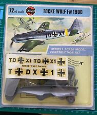 Vintage Airfix 72nd Scale Focke Wulf Fw 190D Series 1 Aircraft, used for sale  SWANSEA