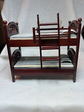 MINIATURE DOLLHOUSE 1:12 SCALE MAHOGANY SPINDLE BUNK BED for sale  Shipping to South Africa