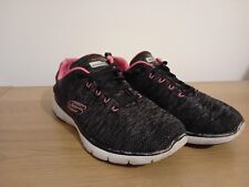 Womens Skechers Skech-Knit Trainers Size 4 EU 37 Black Pink for sale  Shipping to South Africa