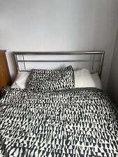 Silver metal bed for sale  NEWARK