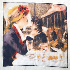 Usado, Pañuelo vintage pintura algodón mujer y perro mesa comedor patrón pañuelo 19" segunda mano  Embacar hacia Argentina