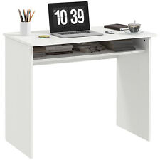 HOMCOM Computer Desk Writing Table Study Workstation Storage White Wood Grain, used for sale  Shipping to South Africa