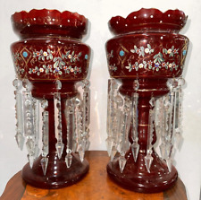 Pair bohemian ruby for sale  SHEFFIELD