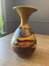 Usado, Vaso vintage Royal Haeger Earth Wrap cerâmica esmalte lava marrom laranja 9,75” comprar usado  Enviando para Brazil