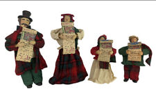 Lot of 4 Christmas Carolers Choir Family Display Figures, used for sale  Shipping to South Africa