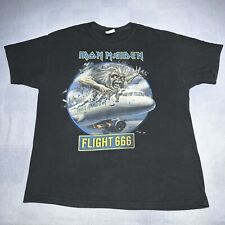 Iron Maiden Flight 666 Concert Doc. Camiseta promocional filme banda de heavy metal 2009 GG, usado comprar usado  Enviando para Brazil
