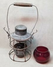Antique CPR Canadian Pacific Railway Lantern with Red Globe., used for sale  Canada