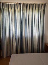 Striped blue curtains for sale  BURGESS HILL