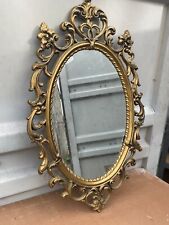 VINTAGE LARGE GOLD SCROLL WALL MIRROR ORNATE REGENCY, used for sale  Shipping to South Africa