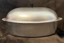 Vintage Hammered  Club Aluminum Oval Roaster 18.5” Long, used for sale  Shipping to South Africa