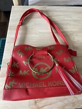 Michael Kors Red Handbag/Purse Leather Designer Bag for sale  Shipping to South Africa