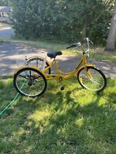 Adult Tricycle 20" 1-Speed Trike 3-Wheel Bicycle with Large Basket for Riding for sale  Yelm