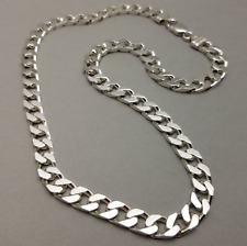 Used, Solid Sterling Silver Curb Link Chain Heavy 64.8g Hallmarked 50cm (19.75") for sale  Shipping to South Africa