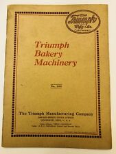 Antiguas Mezcladoras de Maquinaria de Panadería Triumph 1918 CINCINNATI Ohio CATÁLOGO Ilustrado segunda mano  Embacar hacia Argentina