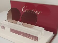 Lentes de reposição originais Cartier CT 0009RS marrom degradê comprar usado  Enviando para Brazil