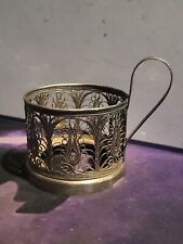 silver tea glass holder for sale  San Jose