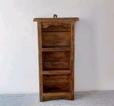Lovely Rustic Small Shelf Unit Wall Mounted Shabby Chic Display Unit 3 Shelves, used for sale  Shipping to South Africa