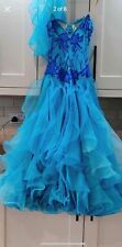 Aqua ballroom dress for sale  ROTHERHAM