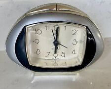 Relógio despertador vintage Tozai quartzo 6” prata ouro analógico iluminado mesa de viagem FUNCIONA comprar usado  Enviando para Brazil