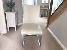 6 cream leather dining chairs for sale  CHORLEY