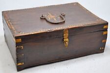 Antigua caja de pecho de madera muy fina para comerciantes original hecha a mano Inaly segunda mano  Embacar hacia Argentina