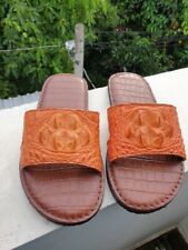 Sandálias masculinas de luxo - pele genuína de crocodilo/jacaré - 100% feitas à mão feitas sob medida comprar usado  Enviando para Brazil