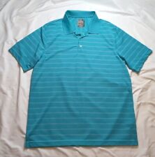 Camisa masculina listrada Greg Norman azul grande golfe polo jogar resfriamento a seco comprar usado  Enviando para Brazil